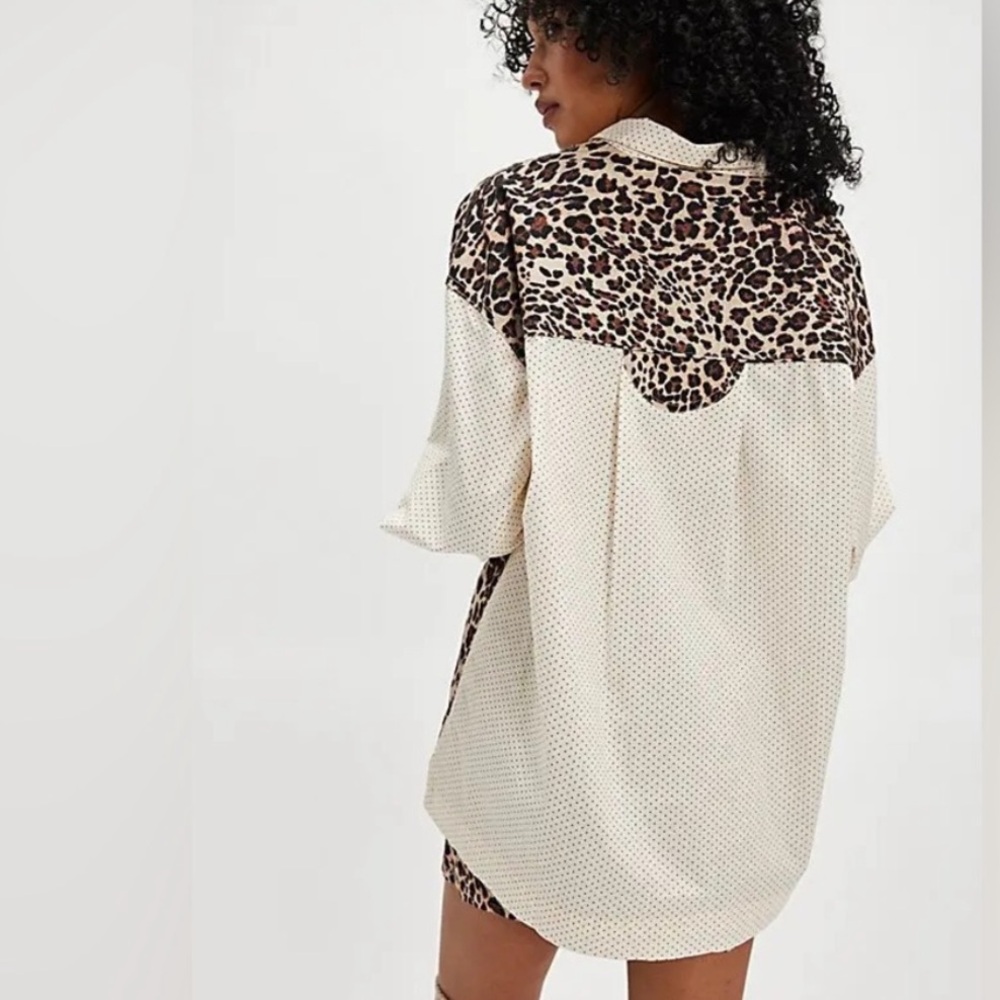 Free People Milk & Cookies Sleep Shirt NWT XS - Picture 2 of 8